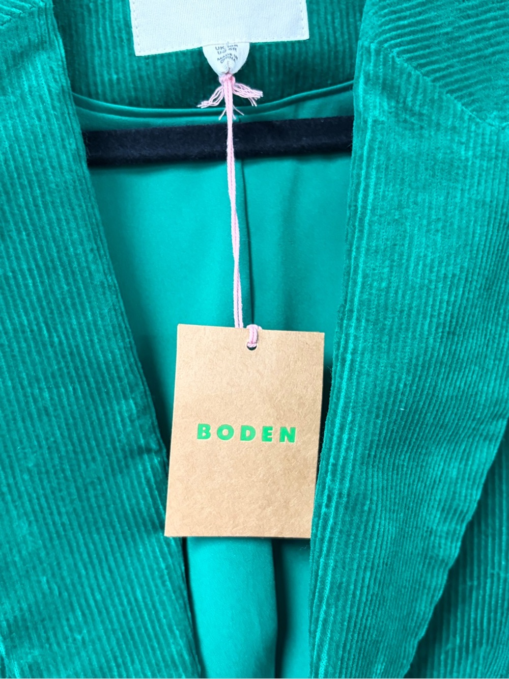 BODEN The Marylebone Corduroy Tailored Business Casual Blazer Green Size 6 NWT - Picture 7 of 10